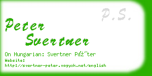 peter svertner business card